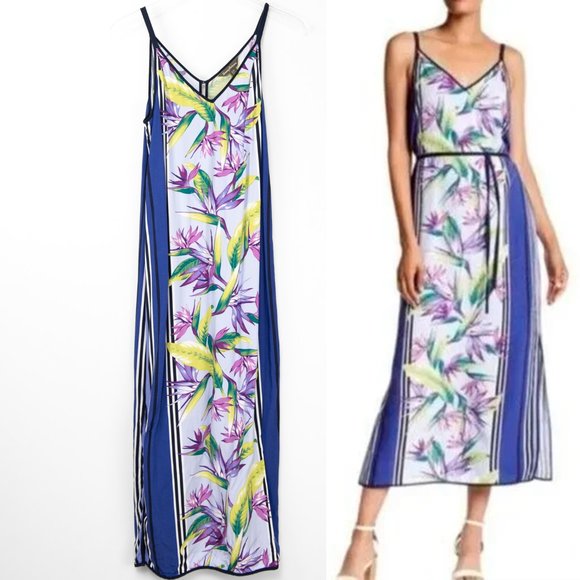 Tommy Bahama Dresses & Skirts - Tommy Bahama Birds of Paradise Dress Sleeveless Midi Tropical Purple Size Small